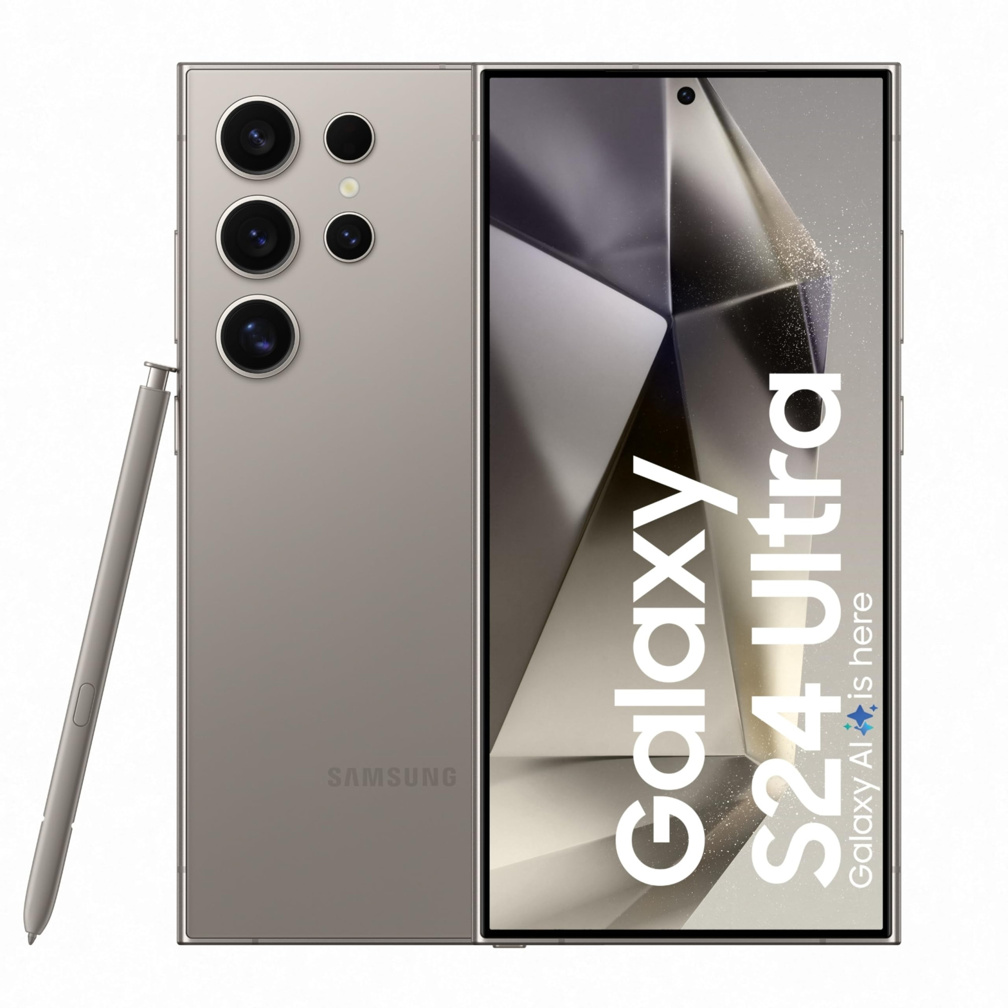 Samsung Galaxy S24 Ultra 5G AI Smartphone with Galaxy AI Titanium Gray 12GB 256GB Storage Snapdragon 8 Gen 3 200 MP Camera with ProVisual Engine and 5000mAh Battery
