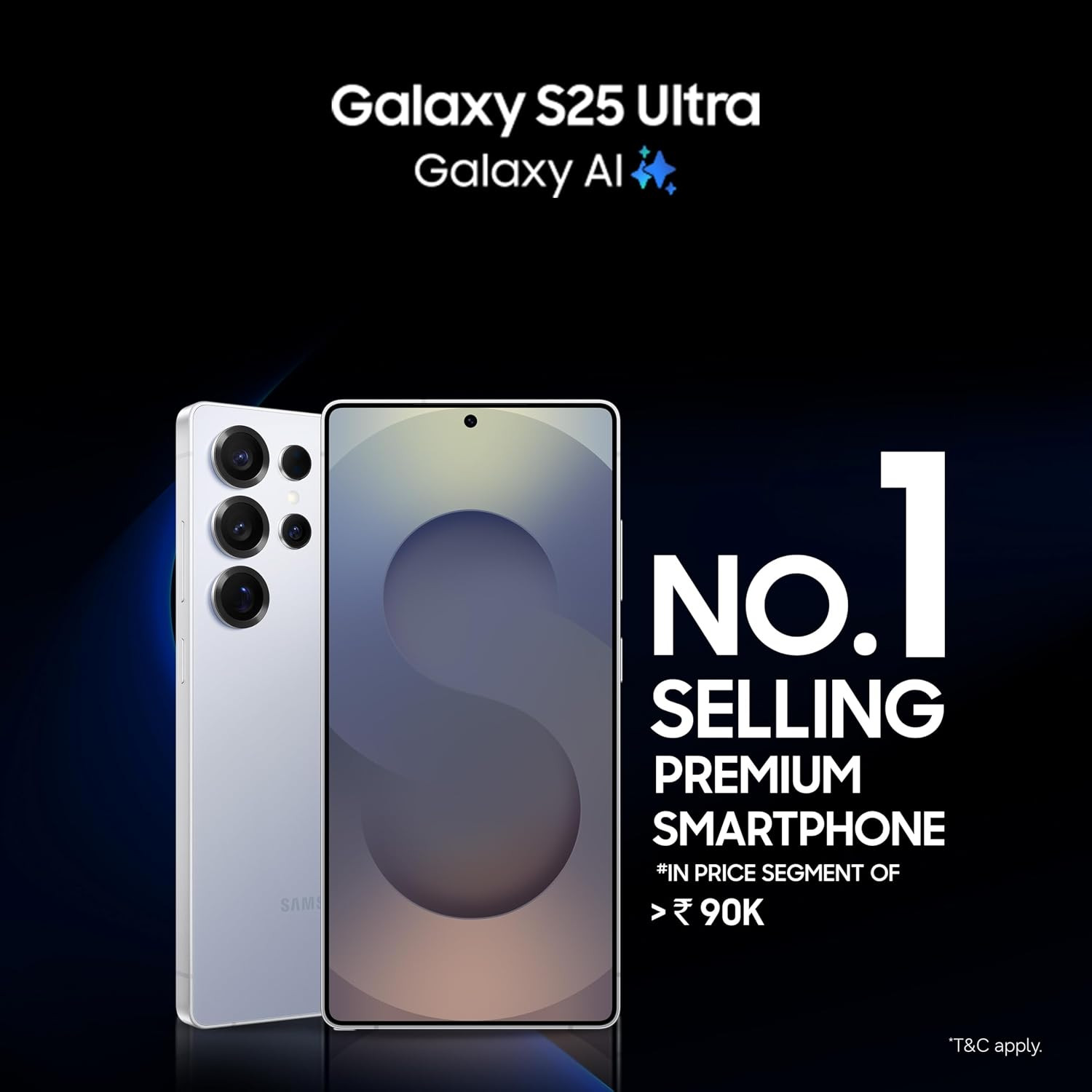 Samsung Galaxy S25 Ultra 5G AI Smartphone Titanium Black 12GB RAM 256GB Storage
