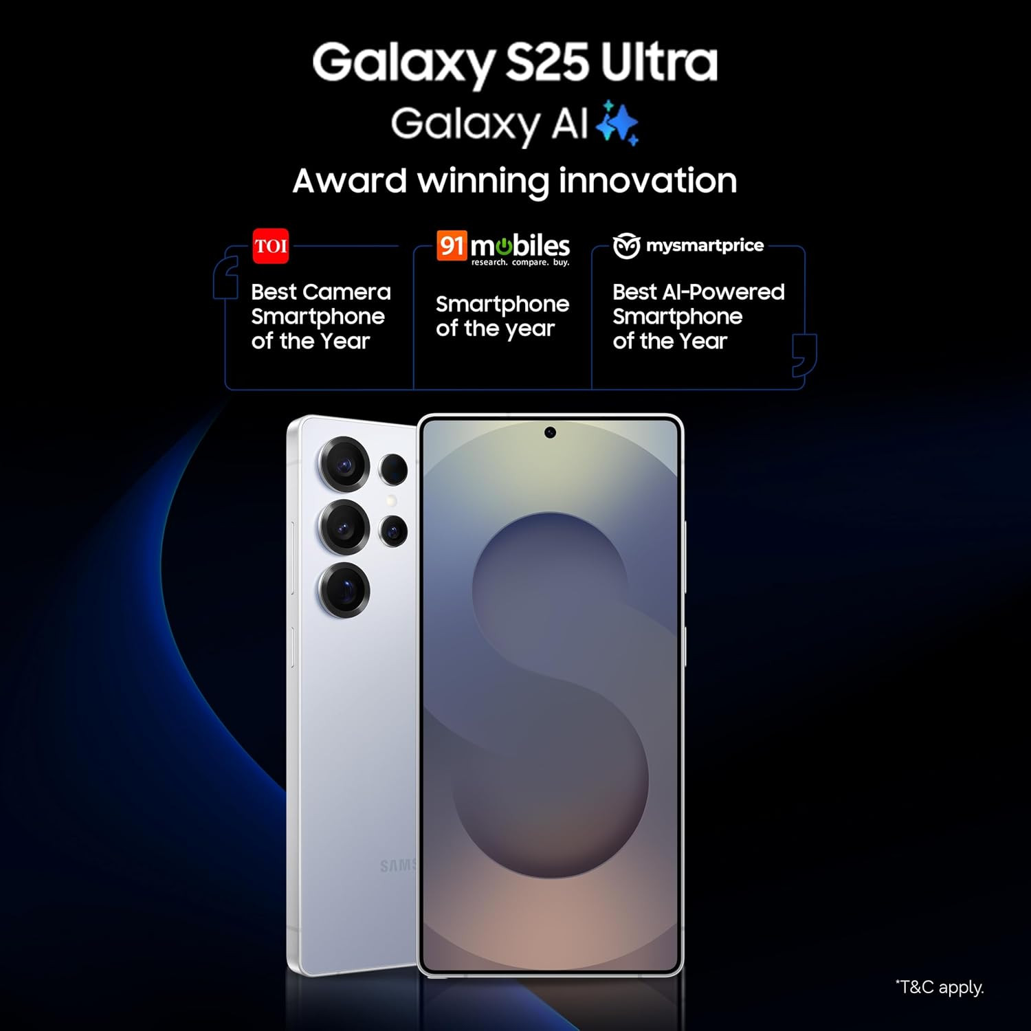 Samsung Galaxy S25 Ultra 5G AI Smartphone Titanium Silverblue 12GB RAM 512GB Storage