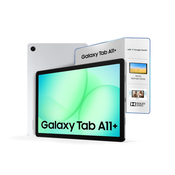 Image of Samsung Galaxy Tab A11+, 27.82 cm (11 inch) Display, 8 GB RAM, 256 GB Storage, 90Hz Refresh Rate, AI with Google Gemini, Dolby Atmos, Quad Speakers, Wi-Fi Tablet, Gray