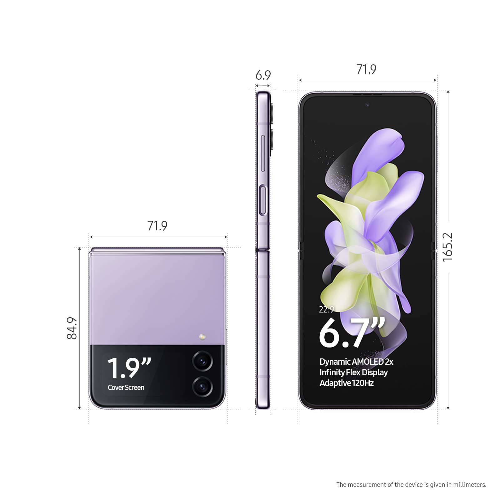 Samsung Galaxy Z Flip4 5G Bora Purple 8GB RAM 128GB Storage with No Cost EMIAdditional Exchange Offers