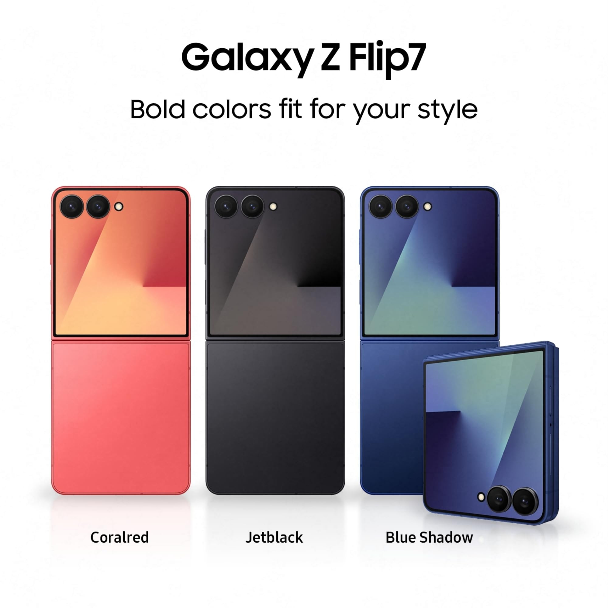 Samsung Galaxy Z Flip7 5G Smartphone with Galaxy AI JetBlack 12GB RAM 512GB Storage Ultra Sleek Design with 50MP High-Resolution Camera Exynos 2500 Google Gemini