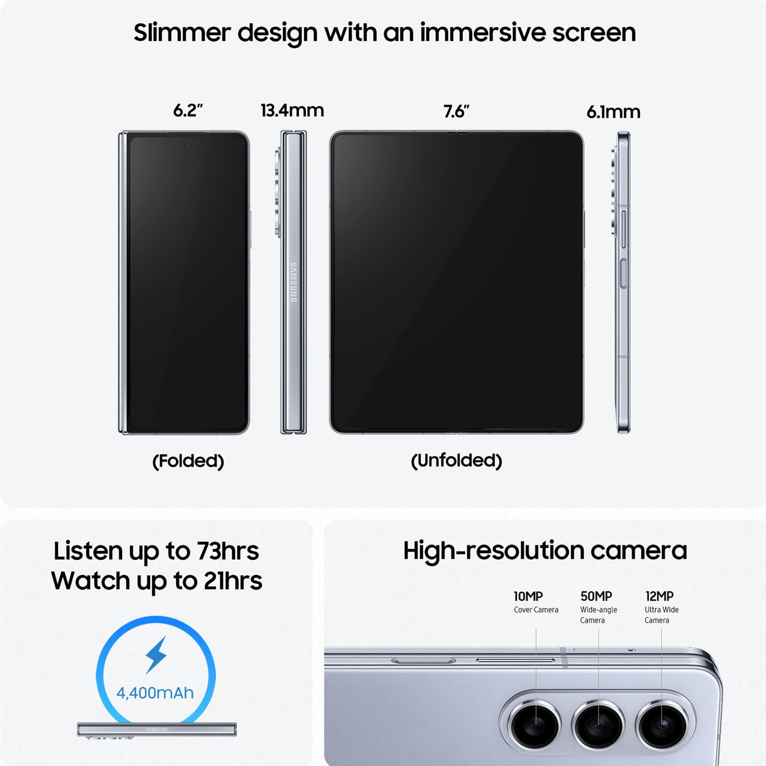 Samsung Galaxy Z Fold5 5G AI Smartphone Phanton Black 12GB RAM 512GB Storage