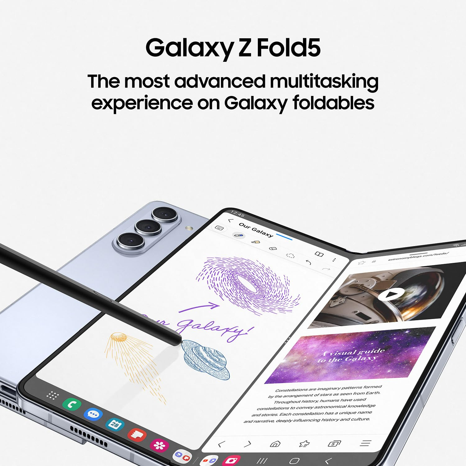 Samsung Galaxy Z Fold5 5G AI Smartphone Phanton Black 12GB RAM 512GB Storage