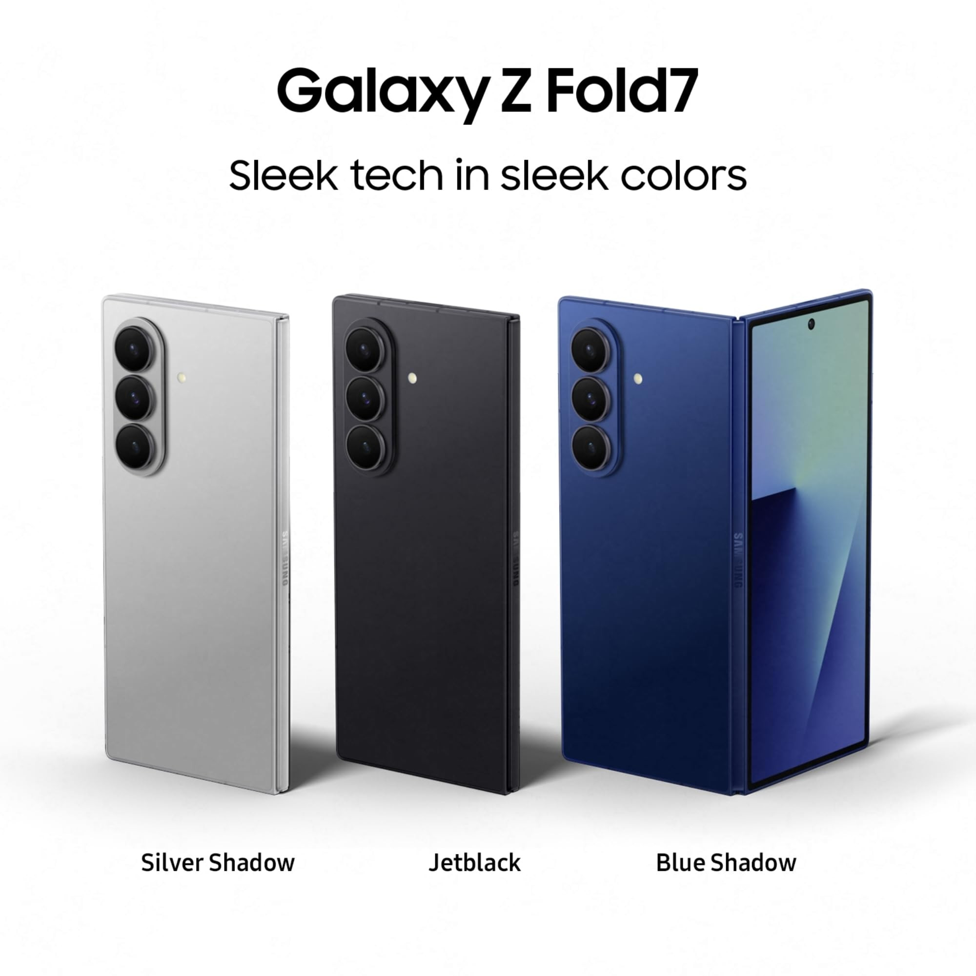 Samsung Galaxy Z Fold7 5G Smartphone with Galaxy AI Blue Shadow 12GB RAM 512GB Storage Ultra Sleek Design with 200MP Camera Powerful Snapdragon 8 Elite Google Gemini