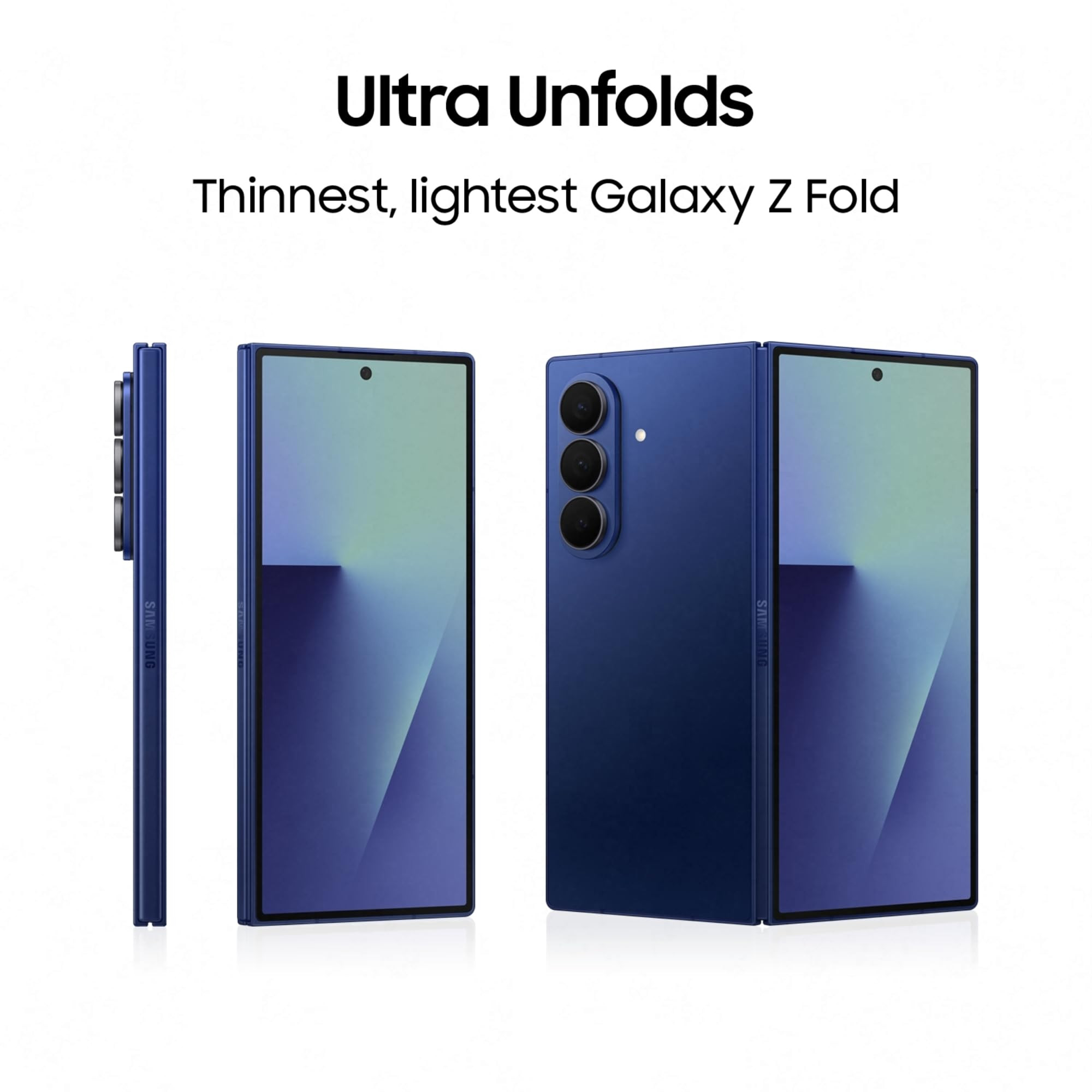 Samsung Galaxy Z Fold7 5G Smartphone with Galaxy AI Blue Shadow 12GB RAM 512GB Storage Ultra Sleek Design with 200MP Camera Powerful Snapdragon 8 Elite Google Gemini