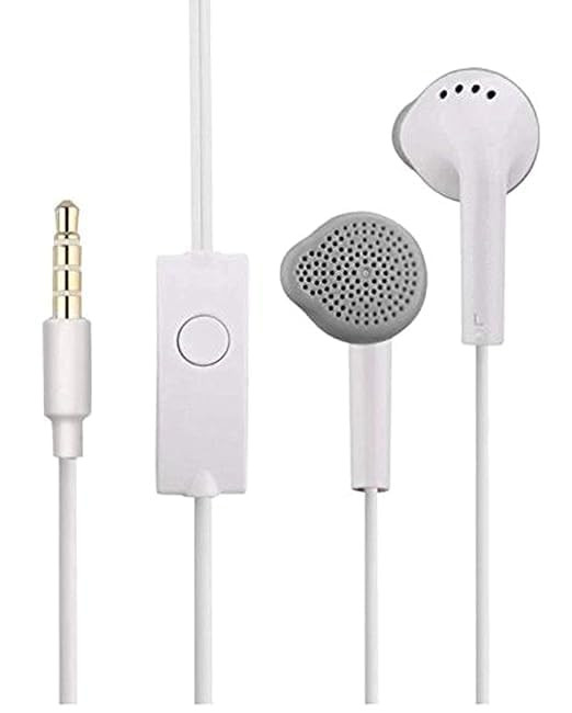 Samsung Wired Earphones with Mic  Deep Bass Stereo Sound  35mm Audio Jack  in-Line Remote Control  Comfort Fit for All Smartphones and Devices - White