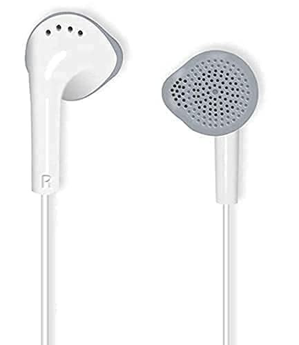 Samsung Wired Earphones with Mic  Deep Bass Stereo Sound  35mm Audio Jack  in-Line Remote Control  Comfort Fit for All Smartphones and Devices - White