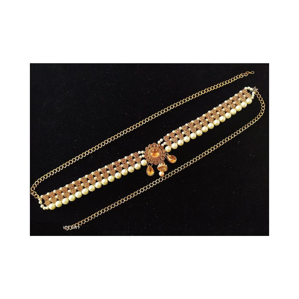 Sanjog Embellished Gold Plated Kamarband Belly Chains for Womenâ¦