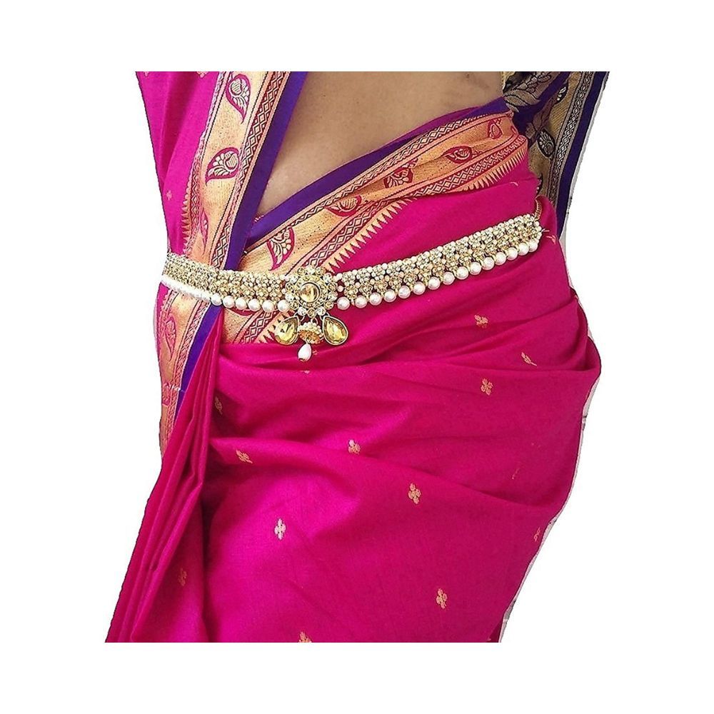 Sanjog Embellished Gold Plated Kamarband Belly Chains for Womenâ¦