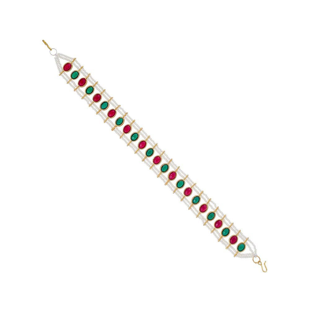 Sanjog Embellished Rajputi Rajasthani Borla Sheeshphool Matha Patti for Women Girls