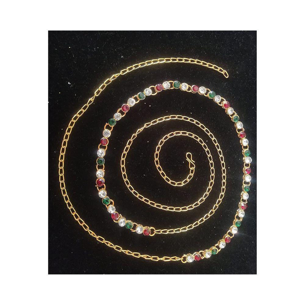 Sanjog Stylish One line Multicolred Kamarband Belly Chains for Women