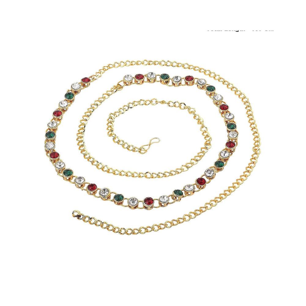 Sanjog Stylish One line Multicolred Kamarband Belly Chains for Women