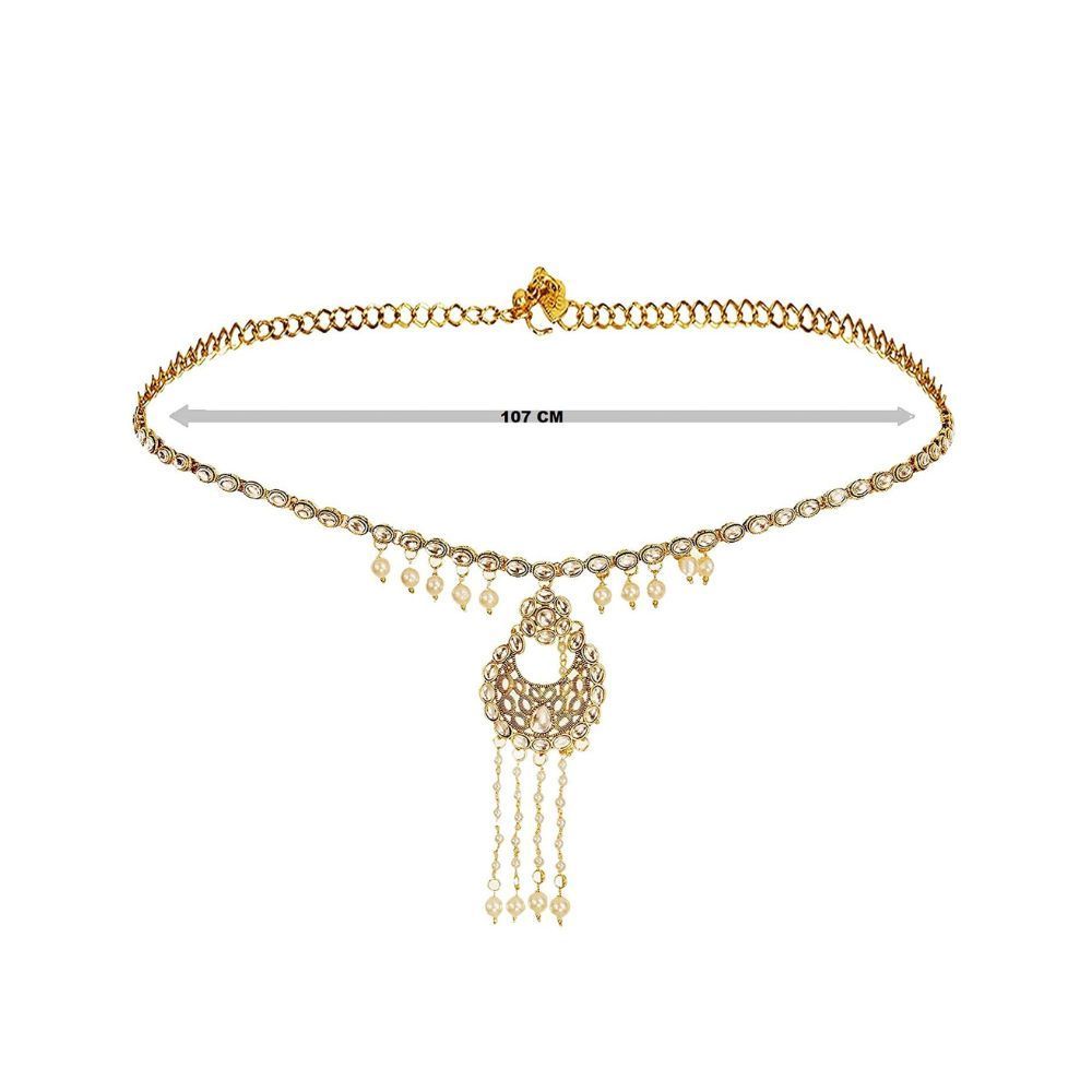 Sanjog Stylish Traditional Gold Plated Kundan & Stone Studded Kamarband for Women