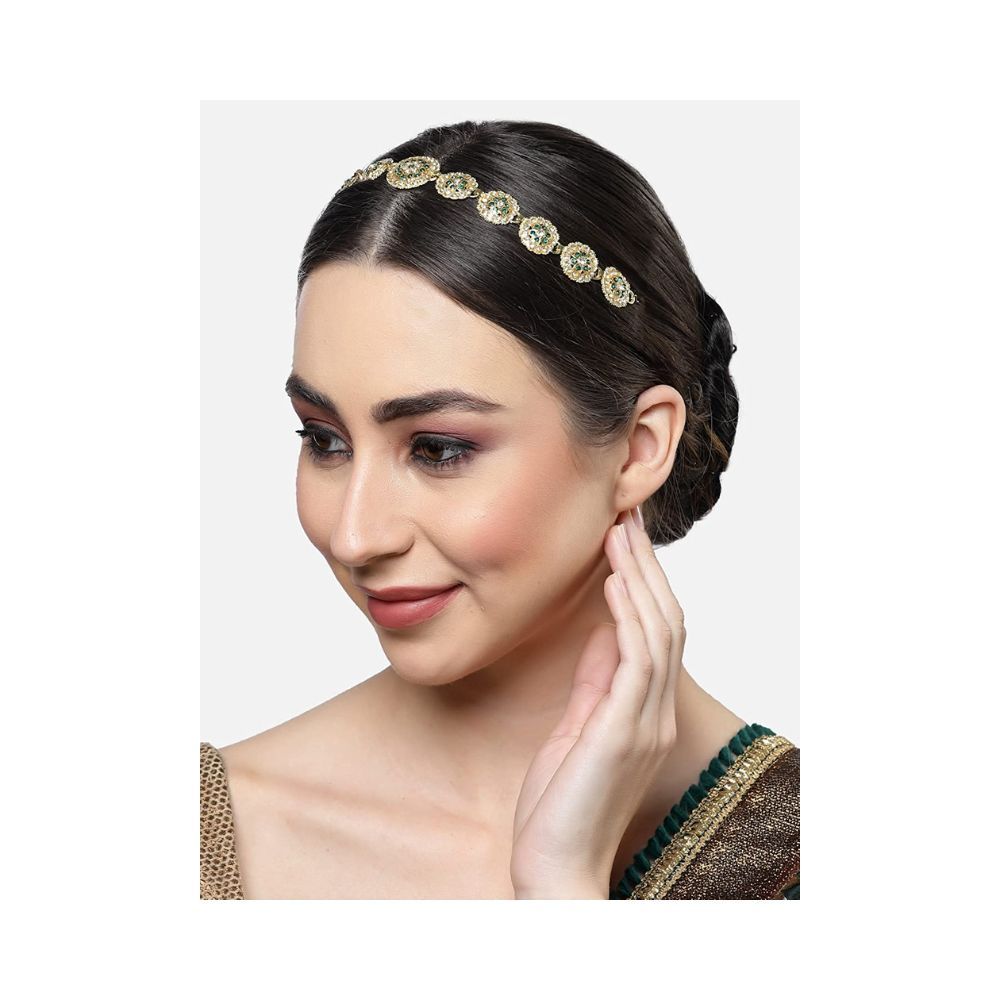 Sanjog Traditional Multi-Color Meena Work Rajputi sheeshphool Matha Patti Jewelry for Women & Girls