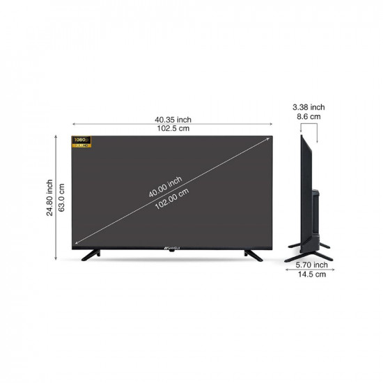 Sansui 102cm 40 inches Full HD Certified Android LED TV JSW40ASFHD Midnight Black With Voice Search Smart Remote