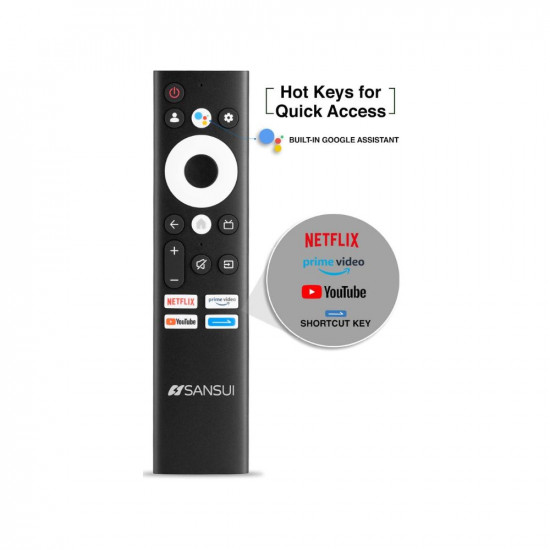 SANSUI 109cm (43 Inches) Full HD Smart Google LED TV Zen Panel Dolby Audio JSW43GSFHD (Black)
