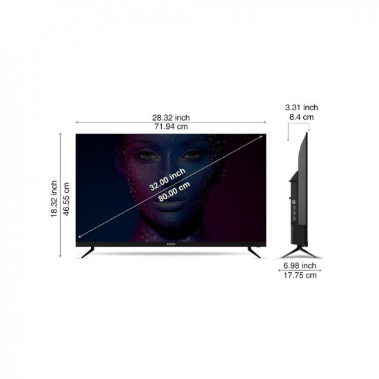 SANSUI Neo 80 cm (32 inch) HD Ready LED Smart Linux TV with Bezel-Less Design and Dolby Audio (Midnight Black) (JSWY32CSHD)