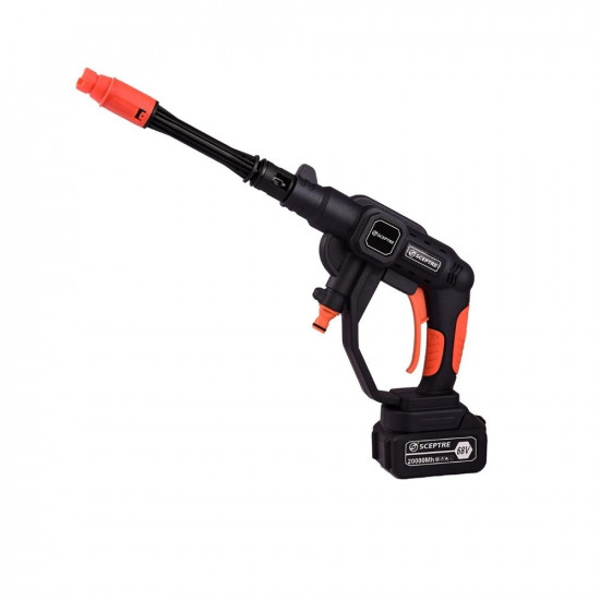 SCEPTRE SP-HP1188 Cordless Electric Pressure Washer 2 Water Resistant Lithium Battery Handheld Cleaning Homes Floors Cars Garden/Outdoor Cleaning and Watering Tool