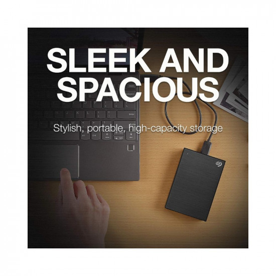 Seagate One Touch 5TB External HDD with Password Protection Black, for Windows and Mac, with 3 yr Data Recovery Services, and 4 Months Adobe CC Photography (STKZ5000400)