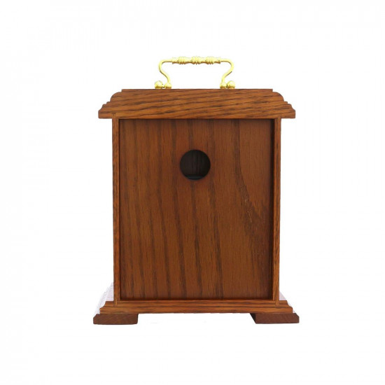 SEIKO Wooden Table Clock (Qxg337Zn, Brown, 20.3 x 17.7 cm)
