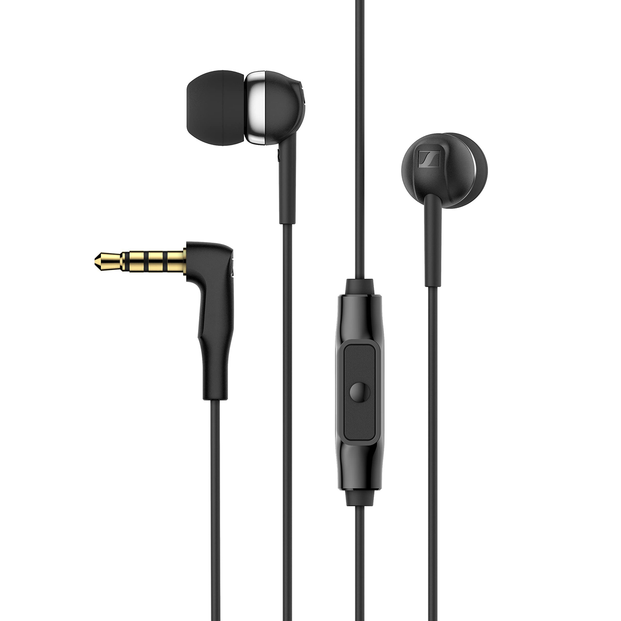 Sennheiser CX 80s Wired in-Ear Earphones with in-Line Microphone Superior Sound One Button Smart Control Lightweight Design 35mm Jack 3 Ear Tip Sizes 2Y Warranty Black
