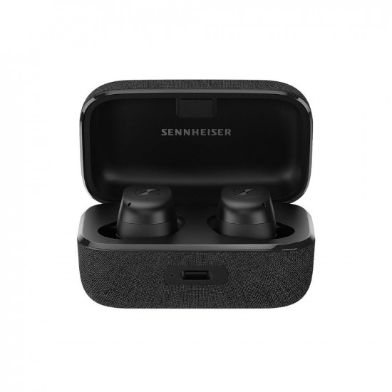 Sennheiser Momentum True Wireless 3 in Ear Earbuds - Headphone with Mic for Music and Calls with Adaptive Noise Cancellation - ANC, IPX4, Qi Wireless Charging and 28-Hour Battery Life, Black
