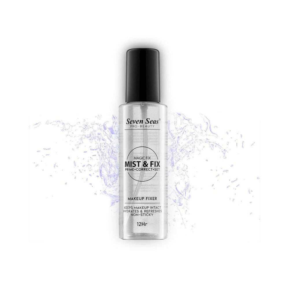 Seven Seas Mist & Fix Makeup Fixer Prime + Correct + Set 12Hrs (Transparent) For Daily Use