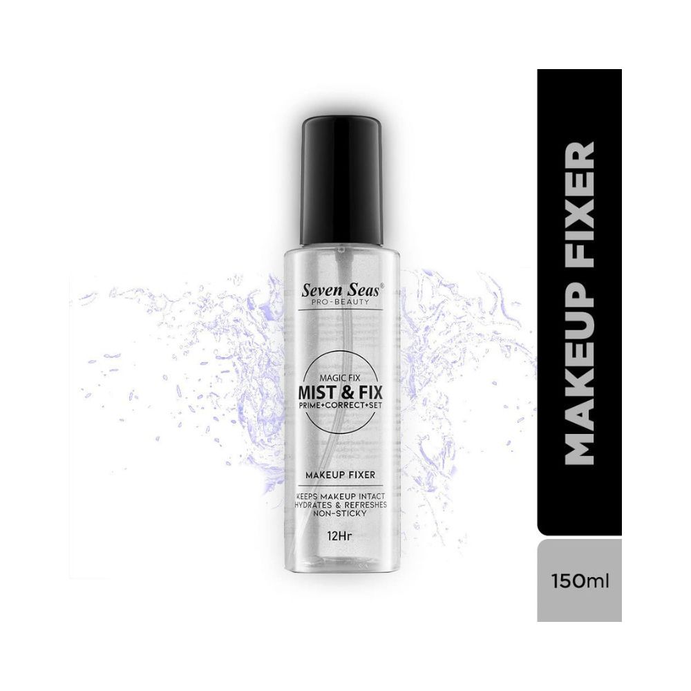 Seven Seas Mist & Fix Makeup Fixer Prime + Correct + Set 12Hrs (Transparent) For Daily Use