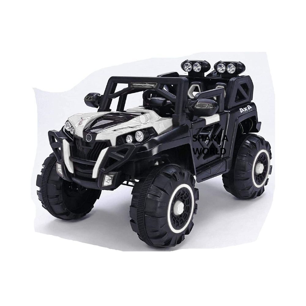 SHAKYA WORLD 4X4 1188 12v Rechargeable Battery Operated Ride on Off Roader Jeep for Kids, 2-8 Years, Off White