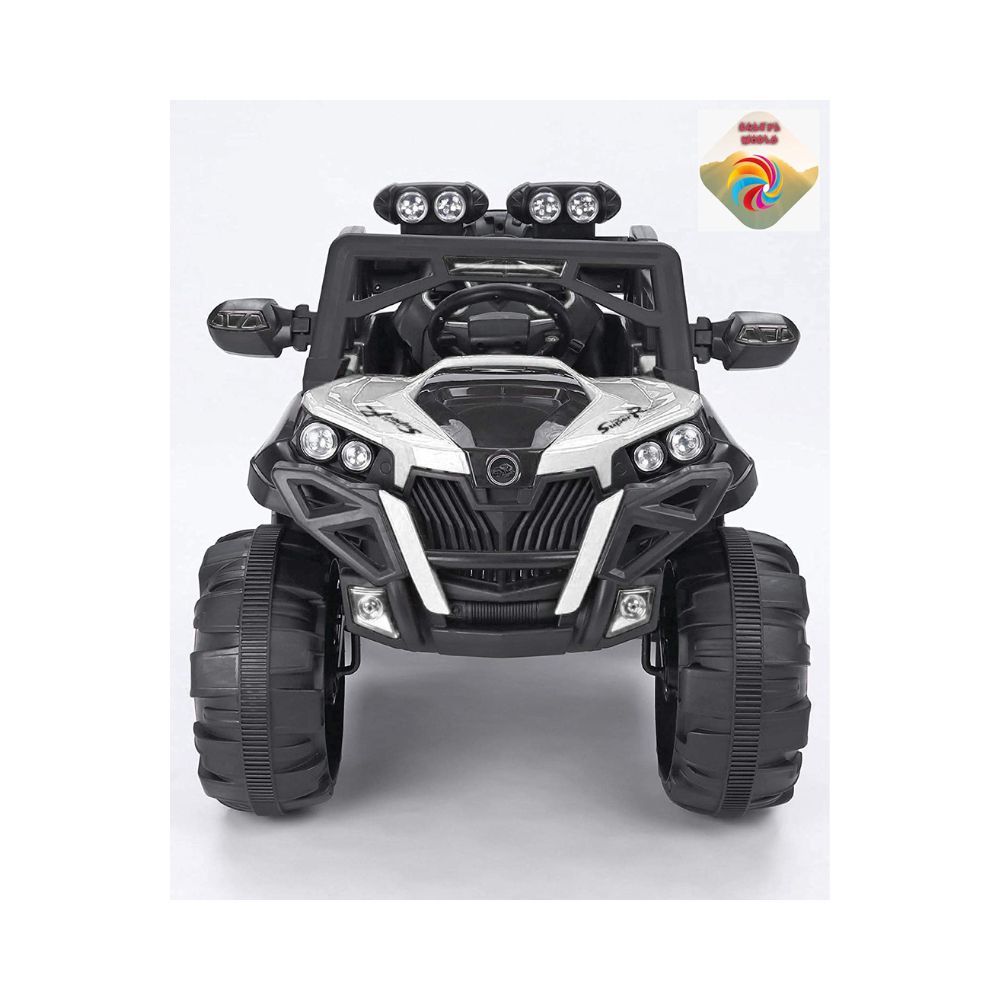 SHAKYA WORLD 4X4 1188 12v Rechargeable Battery Operated Ride on Off Roader Jeep for Kids, 2-8 Years, Off White