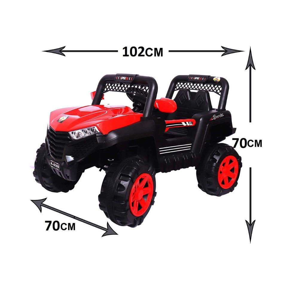 SHAKYA WORLD Hawk Battery Car Jeep for 1 to 7 Years Kids/Children with Mobile Application Control