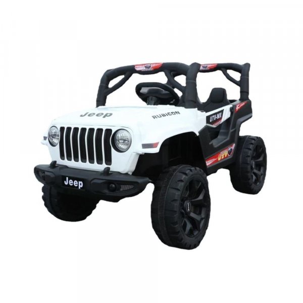 SHAKYA WORLD QUTE Giant Battery Operated Rechargeable Ride on Off-Roader Jeep for Kids with Remote Control, 1 to 4 Years, White