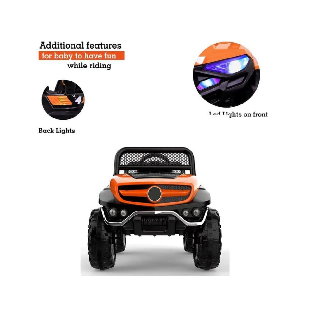 SHAKYA WORLD Super 4MX Sports Car for Kids, 1-4 Years, Orange
