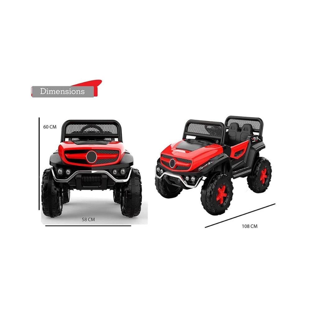 SHAKYA WORLD Super 4MX Sports Car for Kids, 1-4 Years, Red