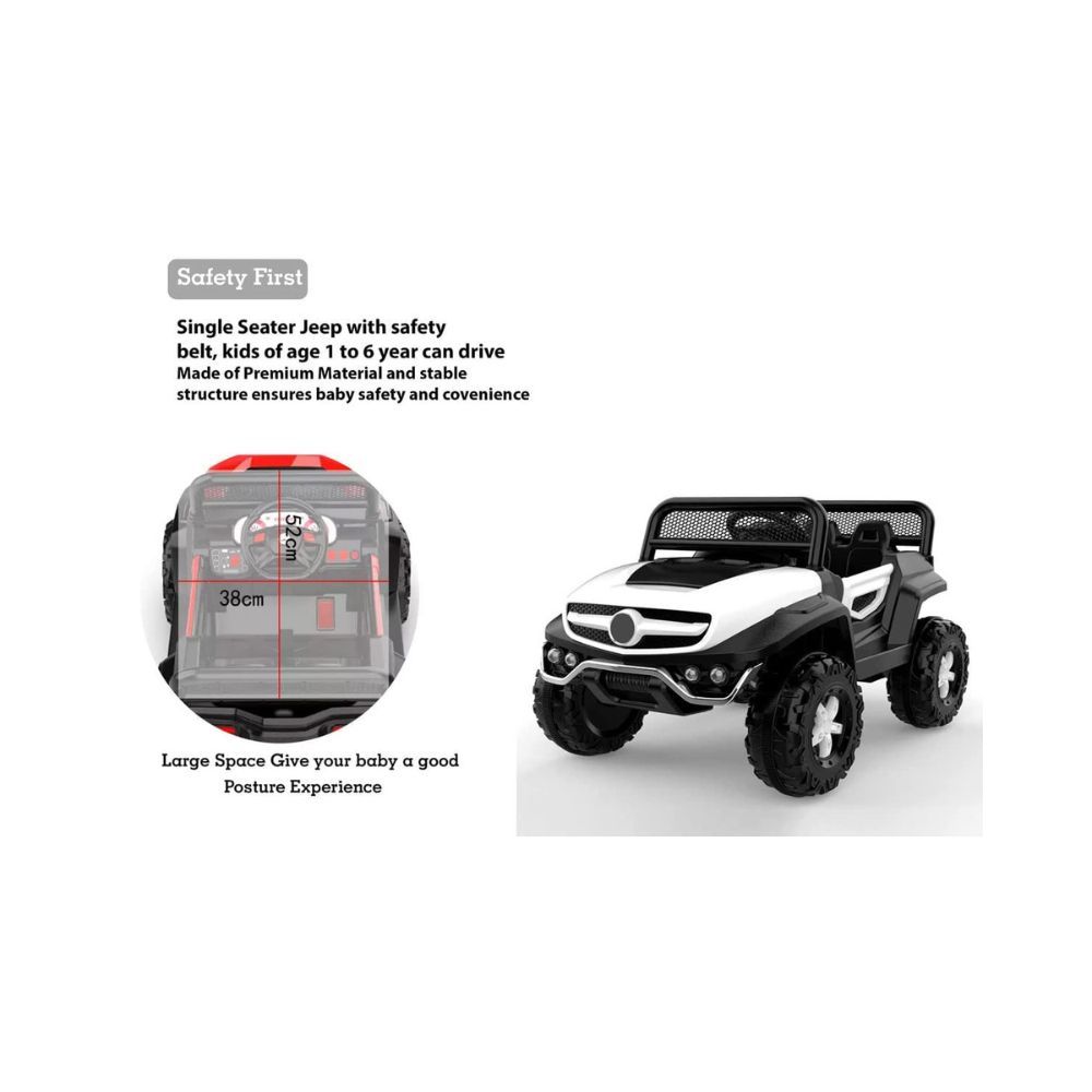Shakya World Super 4MX Sports Car for Kids, 1-4 Years, White