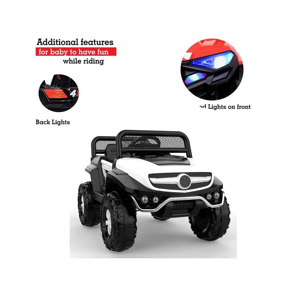 Shakya World Super 4MX Sports Car for Kids, 1-4 Years, White