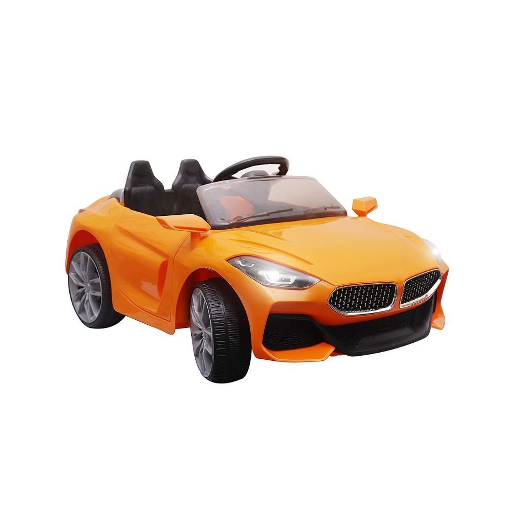 SHAKYA WORLD Z4 BMV Rechargeable Battery Operated Ride on Car for Kids with Remote Control, 1 to 4 Year, Orange