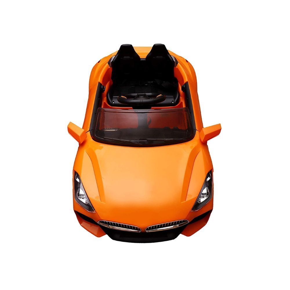 SHAKYA WORLD Z4 BMV Rechargeable Battery Operated Ride on Car for Kids with Remote Control, 1 to 4 Year, Orange