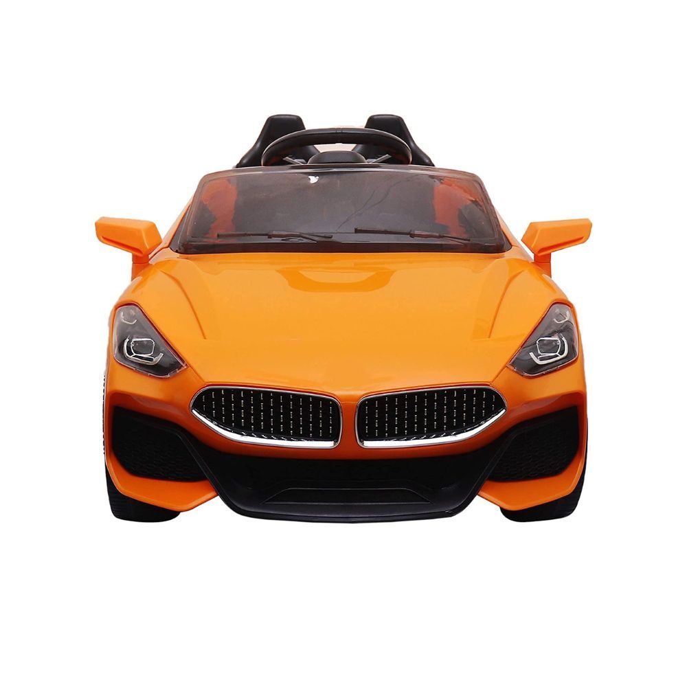 SHAKYA WORLD Z4 BMV Rechargeable Battery Operated Ride on Car for Kids with Remote Control, 1 to 4 Year, Orange