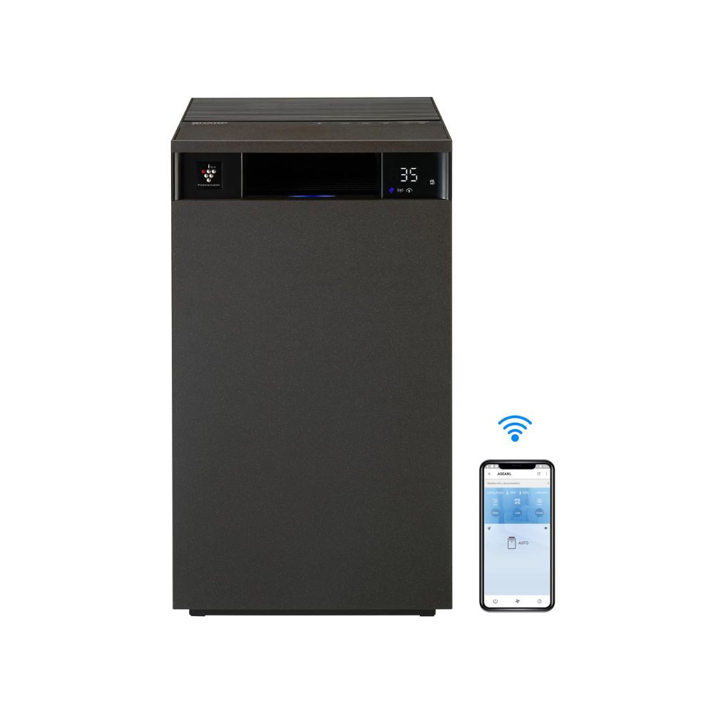 SHARP Air Purifier for Home FX-S120M-H  Wi-Fi Connectivity Remote Operation Capability PM 25 Display  Real Time Indicator for Air Quality Temperature Humidity Filter Life and Change Indicator