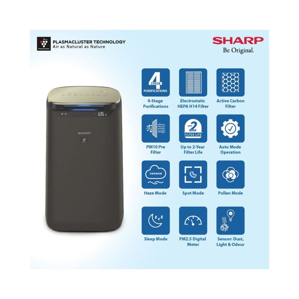 Sharp Replacement Carbon Air Filter Set FZ-E16ADF for Sharp Air Purifier DW-E16FA
