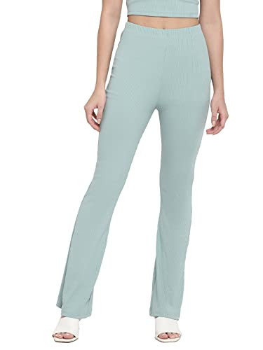 Shasmi Teal Lightweight Stretchable Yoga Pants Boot-Cut Regular Fit Trouser  Pant (57 Pant Teal M)
