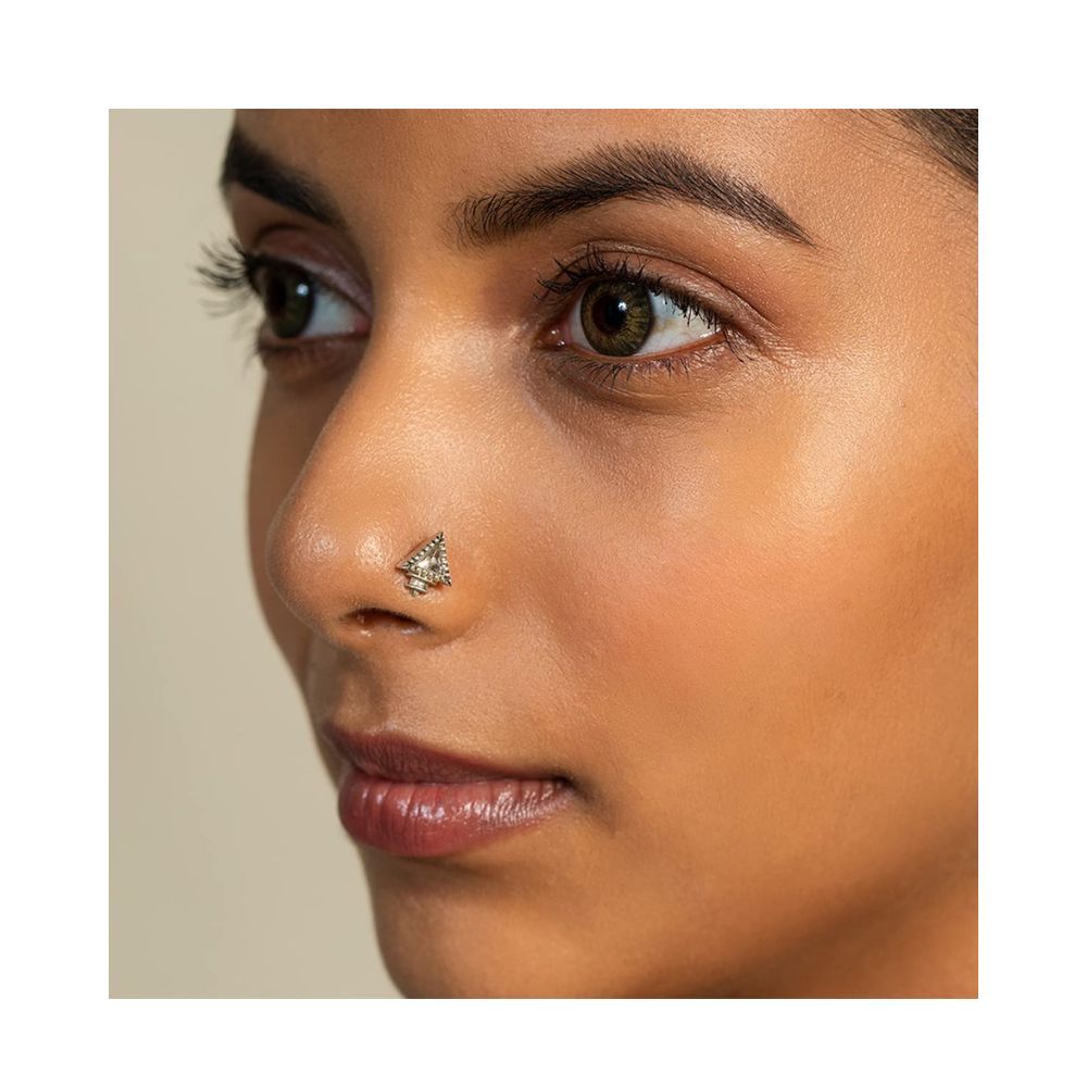 Shaya by CaratLane Emma Nose Ring in 925 Oxidised Silver in 925 sterling silver