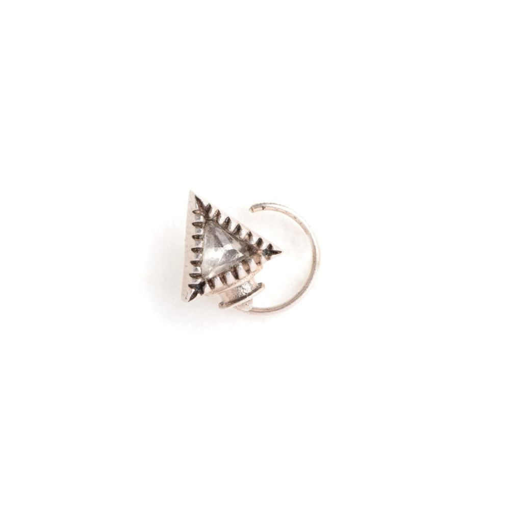 Shaya by CaratLane Emma Nose Ring in 925 Oxidised Silver in 925 sterling silver