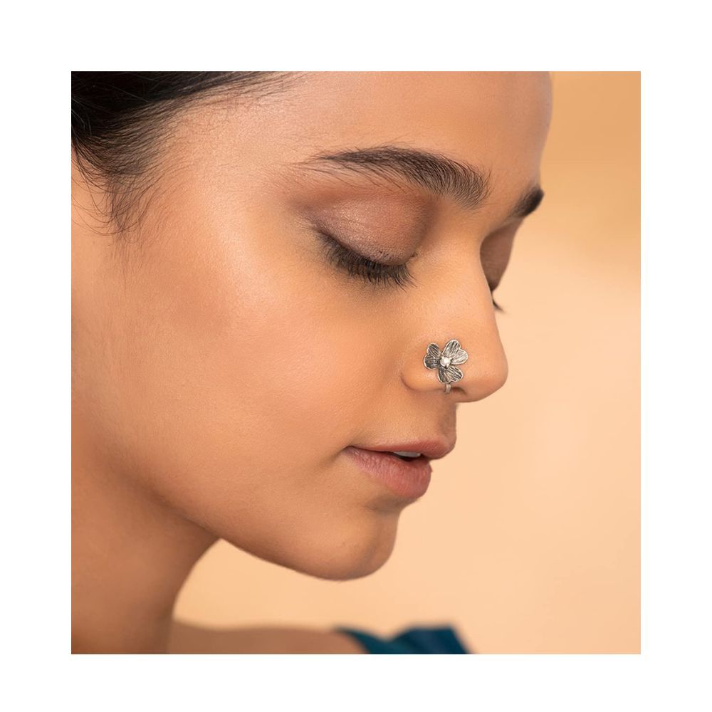 Shaya by CaratLane Joan C Nose Ring in 925 sterling silver