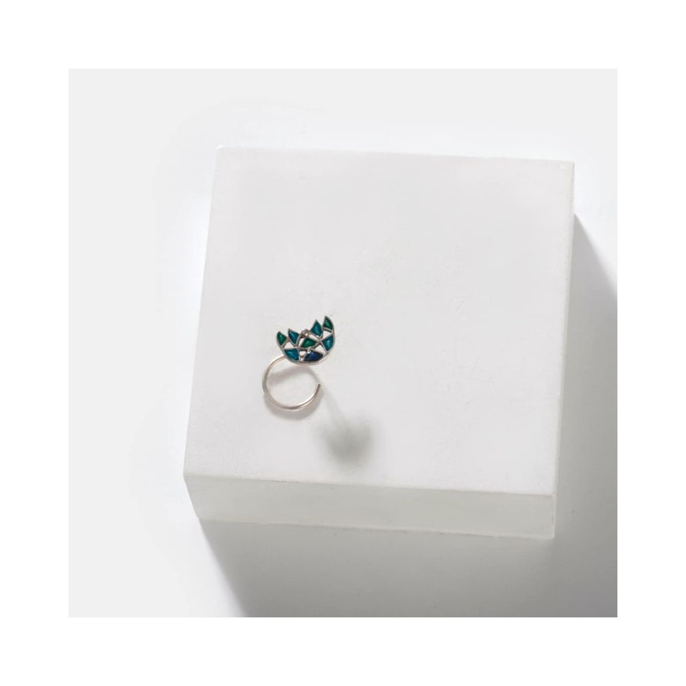 Shaya by CaratLane Oxidised Owning My Extreme Drama Nose Pin in 925 sterling silver