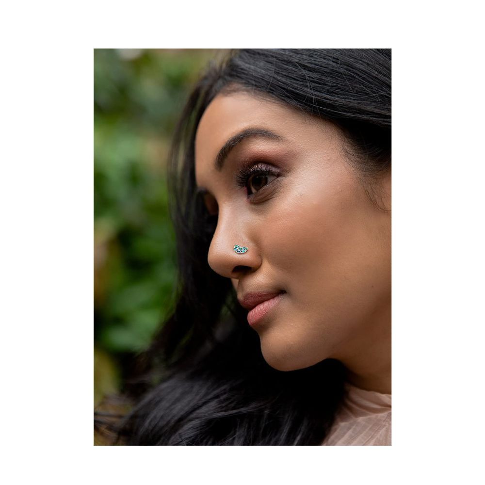 Shaya by CaratLane Oxidised Owning My Extreme Drama Nose Pin in 925 sterling silver