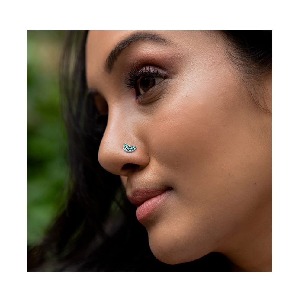 Shaya by CaratLane Oxidised Owning My Extreme Drama Nose Pin in 925 sterling silver