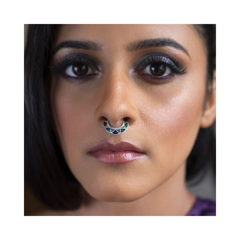 Shaya by CaratLane Oxidised Owning My Intense OTTness Septum Ring in 925 sterling silver